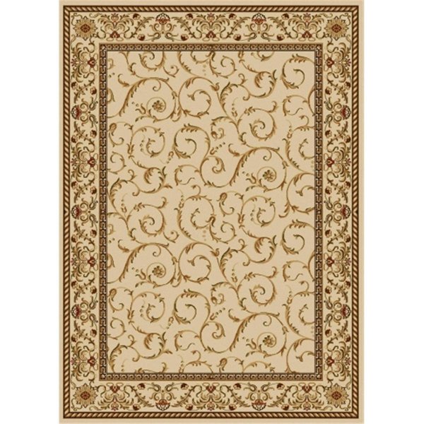 Radici 1599-1546-IVORY Como Rectangular Ivory Transitional Italy Area Rug- 8 ft. W x 8 ft. H 1599/1546/IVORY